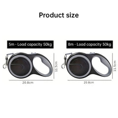 Retractable Dog Leash (5m/8m, 50kg capacity) – Adjustable, durable, for small/big dogs (walking, hiking)