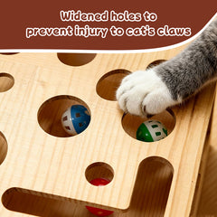 Durable Cat Nail Grinder with Bell Ball & Interactive Maze Tunnel - Enriching Toy and Scratching Activity for Active Kittens