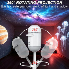 5D Holographic Galaxy & Ocean Projector – Smart LED Night Light with 24 Films for Bedroom & Party Décor
