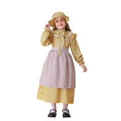 Colonial Girl Children's Clothing Prairie Pioneer Kids Dress Rustic Manor Maid Dress