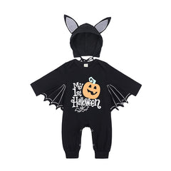 Halloween Kids Baby Bodysuit Newborn Onesie Bat Design Long Sleeve Romper