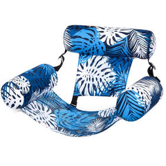 Multi-functional Mesh Floating Bed, Foldable Triple-tube Backrest Floating Bed, Inflatable Water Floating Hammock