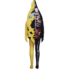 Fortnite Half-Anatomy Banana Costume Skull Banana Game Cosplay Costume Halloween Party Outfit