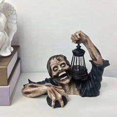 Halloween Zombie Crawl Horror Decor: Scary LED Lights, Zombie Clip Lantern, Outdoor Statue Light (1 Pc)