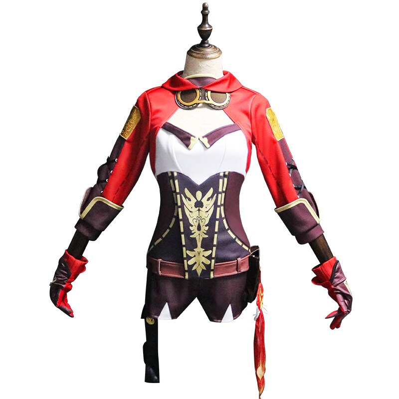 Genshin Impact Amber Cosplay Costume Uniform Outfit Halloween Carnival Cosplay Costume Accessories