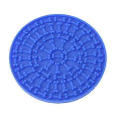 Silicone Feeding Mat with Suction Cup Pet Licking Pad Slow Feeding Mat Anti-Tip Slow Feeding Pad Round Cat Dog Licking Pad