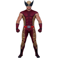 Wolverine Cosplay Costume Marvel  Sleeveless Muscular Zentai Bodysuit Halloween Costume