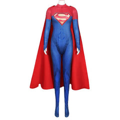 Superhero Cosplay Costume for Women, Bodycon Jumpsuit with Cape, Fantasy Style, Halloween Outfit