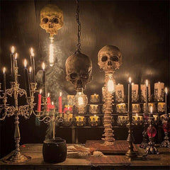 Halloween Skull Skeleton Lamp Horror 3D Statue New Table Light Creative Party Ornament Prop Home Bedroom Decoration Scary Prop
