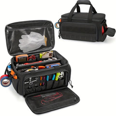 14" Heavy-Duty Tool: 2 Bags + Non-Slip Organizer (for Electricians, Multi-Pocket)