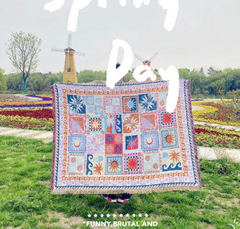 Multi-functional blanket for camping, bedroom, living room, cotton blanket, sofa cushion, and blanket