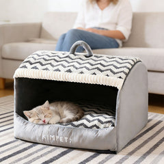 Multifunctional Pet House: Heated Winter Tent Bed for Cats & Large Dogs with Storage Drawers & Washable Cushion