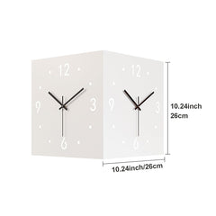 Nordic Dual‑Glow Corner Clock, Silent LED Wall Clock, Modern Minimalist Home Decor for Living Room Bedroom