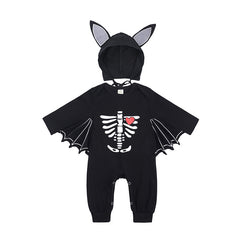 Halloween Kids Baby Bodysuit Newborn Onesie Bat Design Long Sleeve Romper