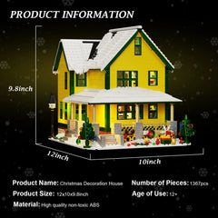 Christmas Story House Building Blocks Toys Kit Winter Snow House Model with Interior Details and LED Light,Children Xmas Gifts