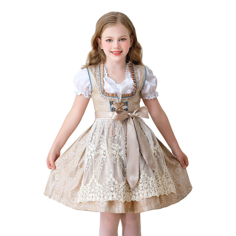 Festival Children's Clothing Girl Cos Maid Costume Oktoberfest Munich Farm Countryside Dress