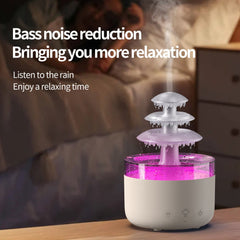 New 500ml Cloud Rain Air Humidifier 3 Layer Essential Oil Aromatherapy Diffuser USB Mute Mist Air Humidifier With Colorful Light