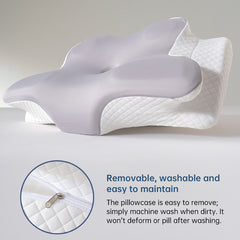 Cooling Viscoelastic Memory Foam Pillow – Heat-Resistant Slow Rebound Cushion