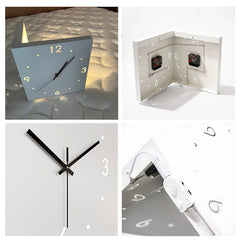 Nordic Dual‑Glow Corner Clock, Silent LED Wall Clock, Modern Minimalist Home Decor for Living Room Bedroom