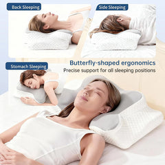 Cooling Viscoelastic Memory Foam Pillow – Heat-Resistant Slow Rebound Cushion
