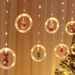 Merry Christmas Santa Claus LED Curtain Light Christma Decorations for Home Christmas Tree Decorations Xmas Natale New Year