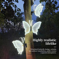 Automatic Fluttering Butterfly Lights with Realistic Wings | LED Fairy Decor for Wedding & Party