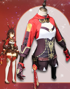 Genshin Impact Amber Cosplay Costume Uniform Outfit Halloween Carnival Cosplay Costume Accessories