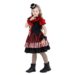 Halloween Children's Costume Clown Outfit Circus Party Funny Costume Carnival Performance Dress for Girls