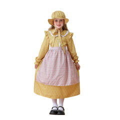 Colonial Girl Children's Clothing Prairie Pioneer Kids Dress Rustic Manor Maid Dress