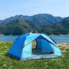 Automatic Pop Up Camping Tent 3-4 Person, Instant Setup Waterproof UV Protection Sun Shelter for Beach Fishing Outdoor