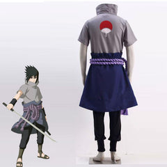 Uchiha Sasuke Cosplay Costume Wig Anime Suit Halloween Comic Clothes Outfit for Adult and Children