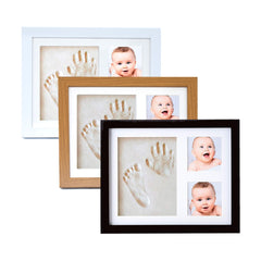 Handprint and Footprint Frame with Ink Pad - Baby Keepsake, Dog &amp; Cat Paw Print, DIY Child Photo Frame