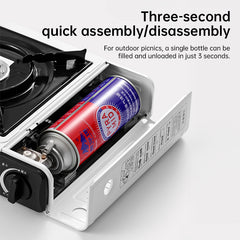 Portable Gas Camping Stove, 2.2kW Outdoor Cooker with Full Kit (Pot Stand & Carry Case)