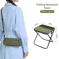 Outdoor Folding Chair, Portable Fishing Chair, Compact Train Stool, Foldable Camping Chair, Mini Camping Bench