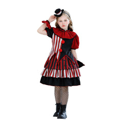 Halloween Children's Costume Clown Outfit Circus Party Funny Costume Carnival Performance Dress for Girls