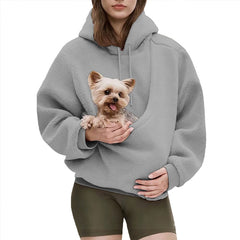 Pet Carrier Hoodie, Hands-Free Dog & Cat Carry Bag, Unisex Sweatshirt for Small Pets