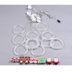 Merry Christmas Santa Claus LED Curtain Light Christma Decorations for Home Christmas Tree Decorations Xmas Natale New Year