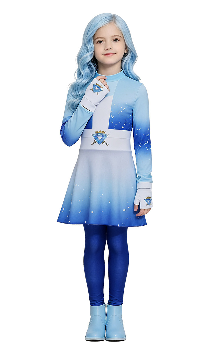 Halloween Descendants Evil Wonderland Chloe Cosplay Dress Cinderella's Daughter Stage Costume Dress