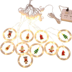 Merry Christmas Santa Claus LED Curtain Light Christma Decorations for Home Christmas Tree Decorations Xmas Natale New Year