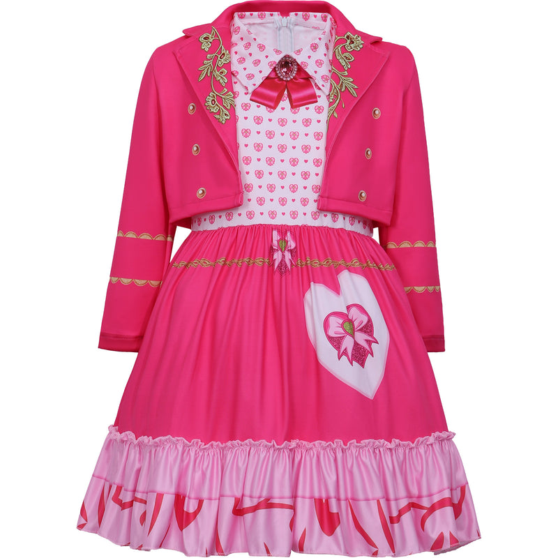 Heir of the Starlight Pink Princess Heart Lapel Suit Dress for Halloween Birthday Party Outfit