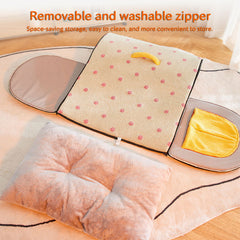 Multifunctional Pet House: Heated Winter Tent Bed for Cats & Large Dogs with Storage Drawers & Washable Cushion