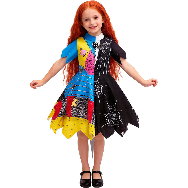 Halloween Costume Cosplay Dress for Girls, Sally and Jack Skellington Duo Design, Christmas Nightmare Before Christmas Theme, Stage Performance Outfit