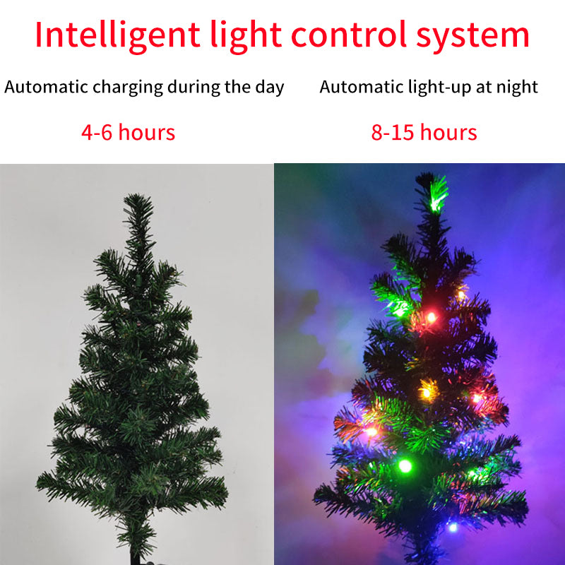 New Solar Christmas Tree Lights Patio Decoration Ground Insert Lawn Led Color Lights Outdoor Waterproof Landscape Lights