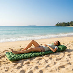 Ultralight Inflatable Sleeping Pad with Pillow - 1-2 Person Camping Mattress