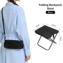 Outdoor Folding Chair, Portable Fishing Chair, Compact Train Stool, Foldable Camping Chair, Mini Camping Bench